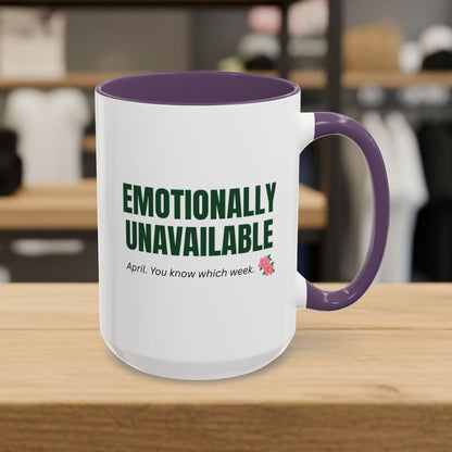 Emotionally Unavailable - Golf Mug in Purple