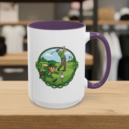 The Leprechaun Stole My Ball! - Golf Mug - 15oz in Purple