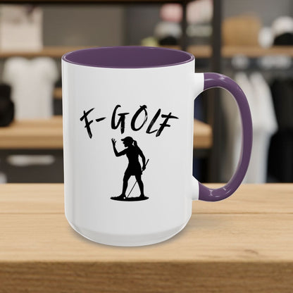 F-Golf (Female) - Golf Mug - 15oz in Purple