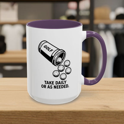 Golf Prescription - Golf Mug - 15oz in Purple