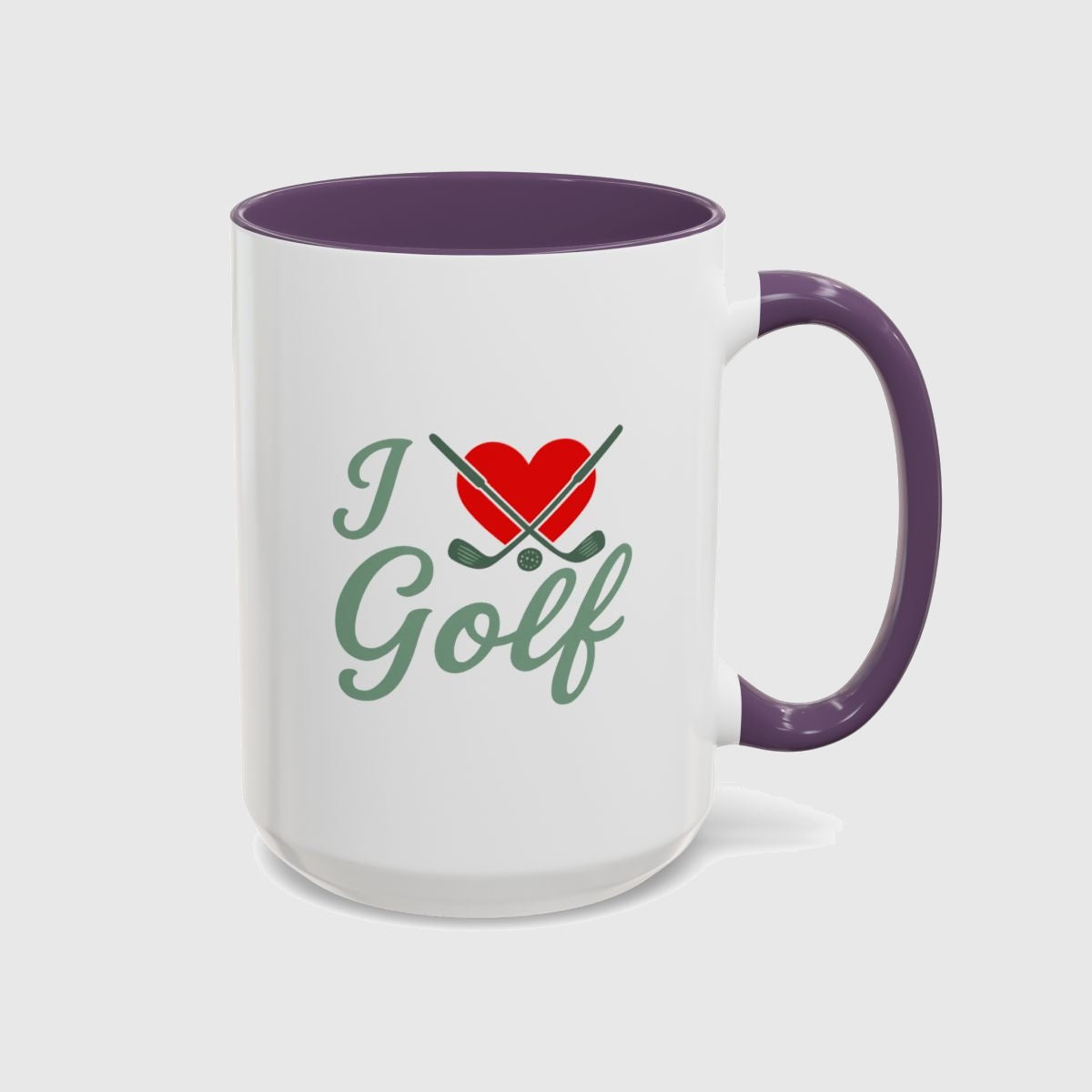 I Love Golf - Golf Mug in Purple