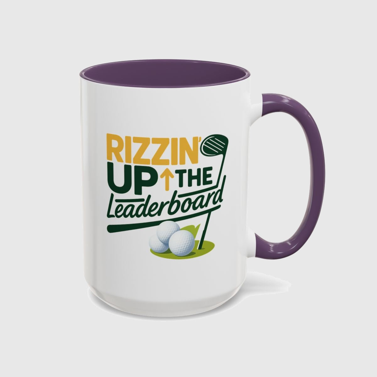 Rizzin' Up The Leaderboard - Golf Mug in Purple