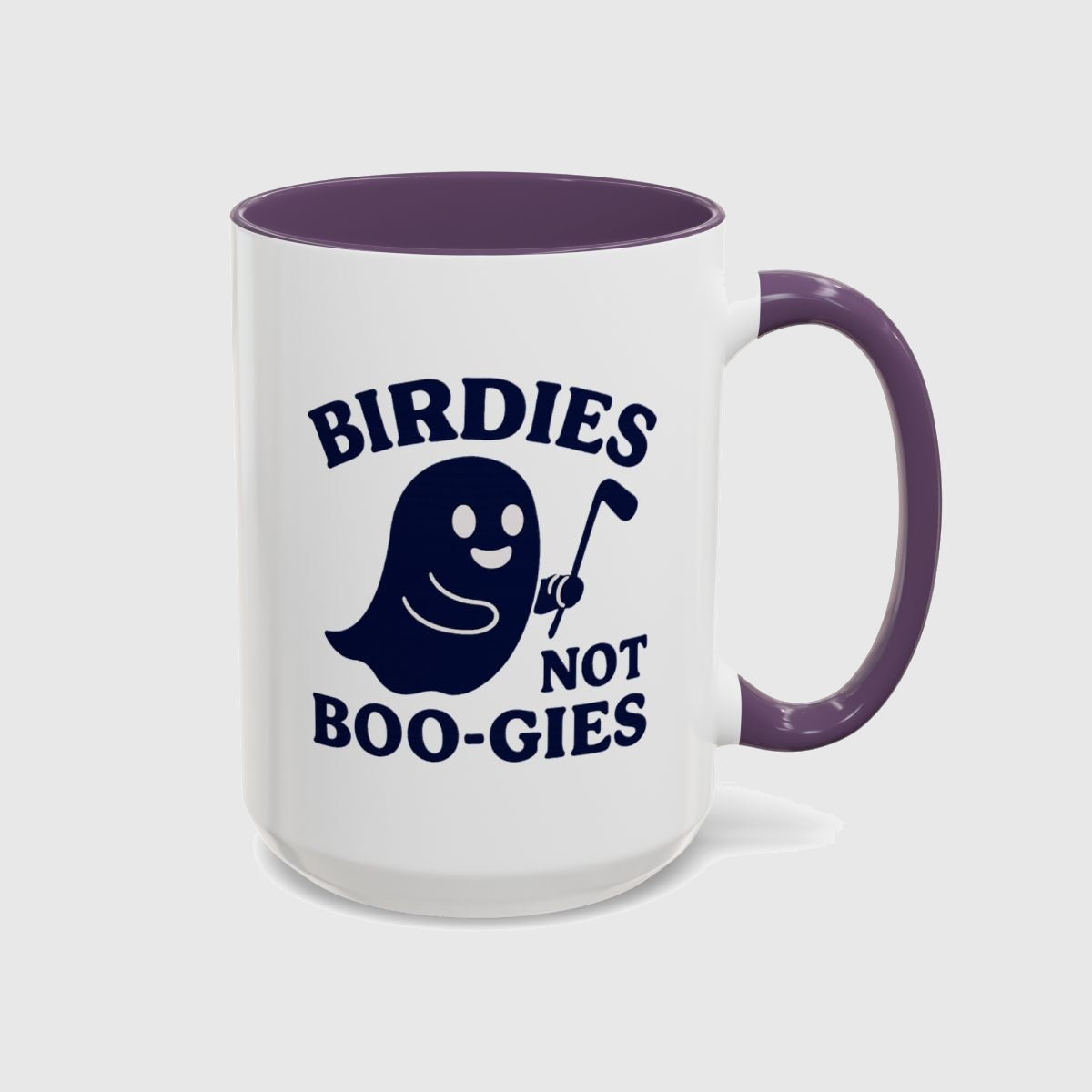 Birdies not BOO-GIES - Golf Mug in Purple