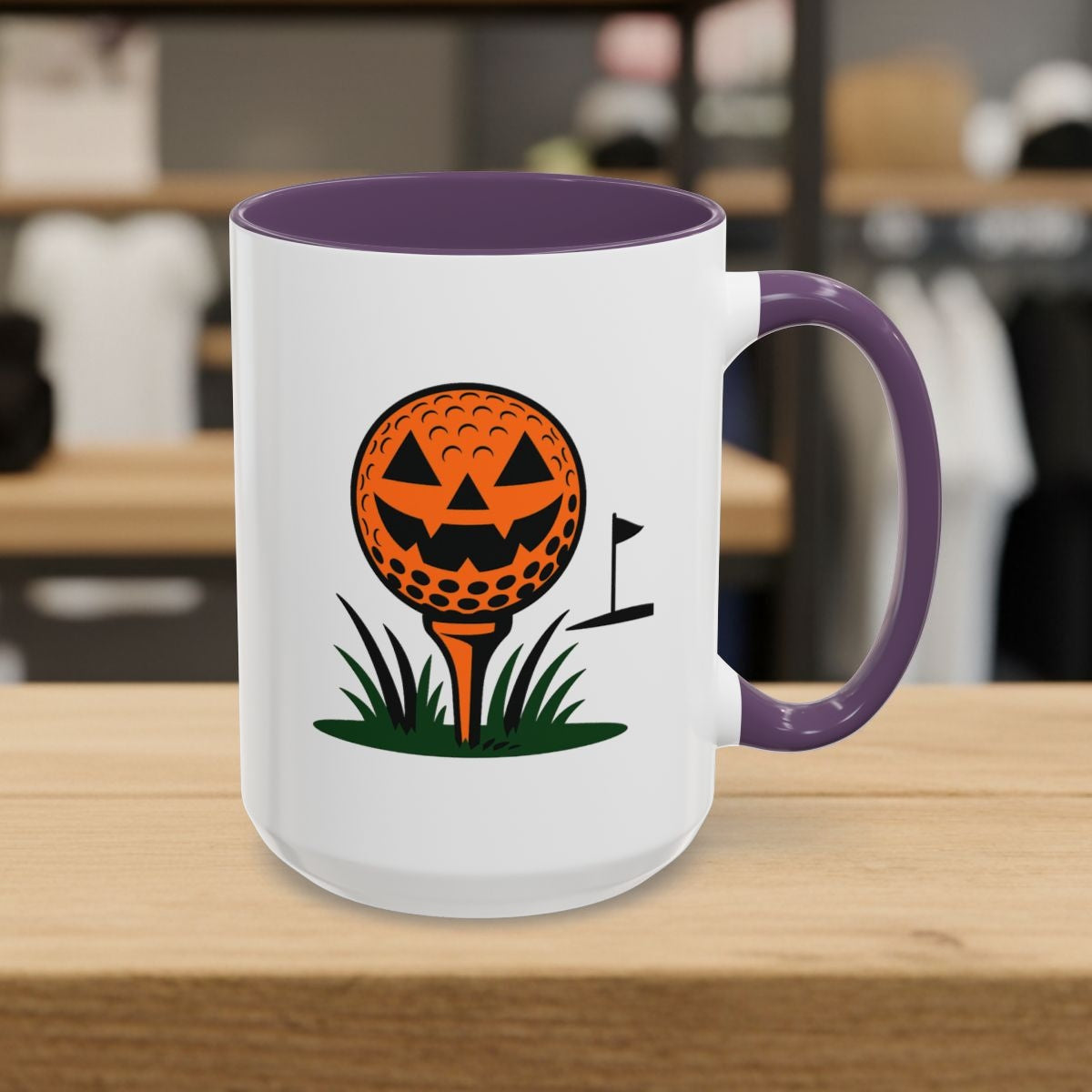 Tee Time Terror - Golf Mug - 15oz in Purple
