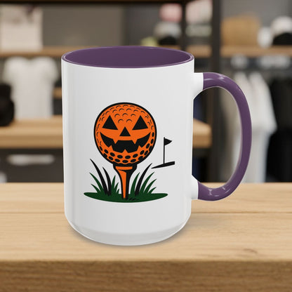 Tee Time Terror - Golf Mug - 15oz in Purple
