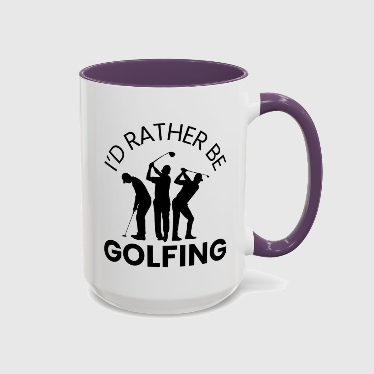 I'd Rather Be Golfing - Golf Mug in Purple