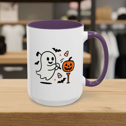 Ghost Tee Off - Golf Mug - 15oz in Purple