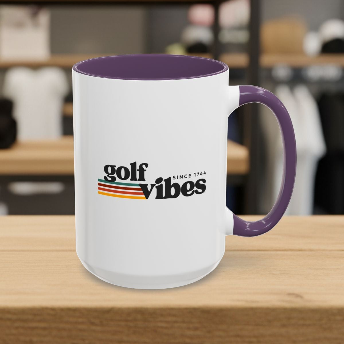 Golf Vibes - Golf Mug - 15oz in Purple