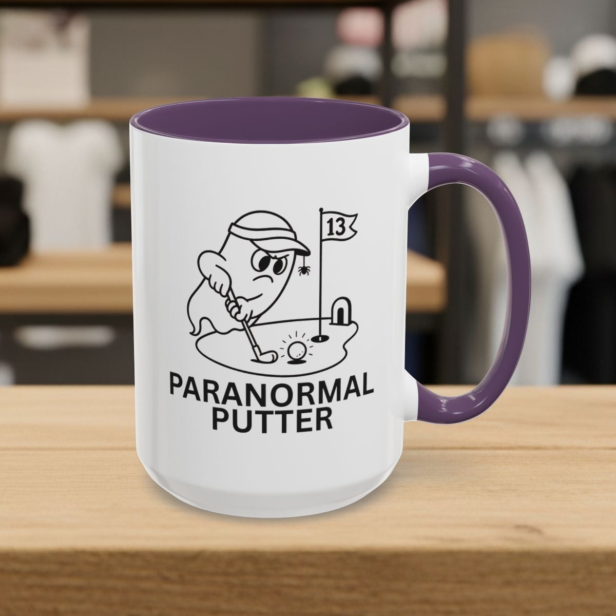 Paranormal Putter - Golf Mug - 15oz in Purple