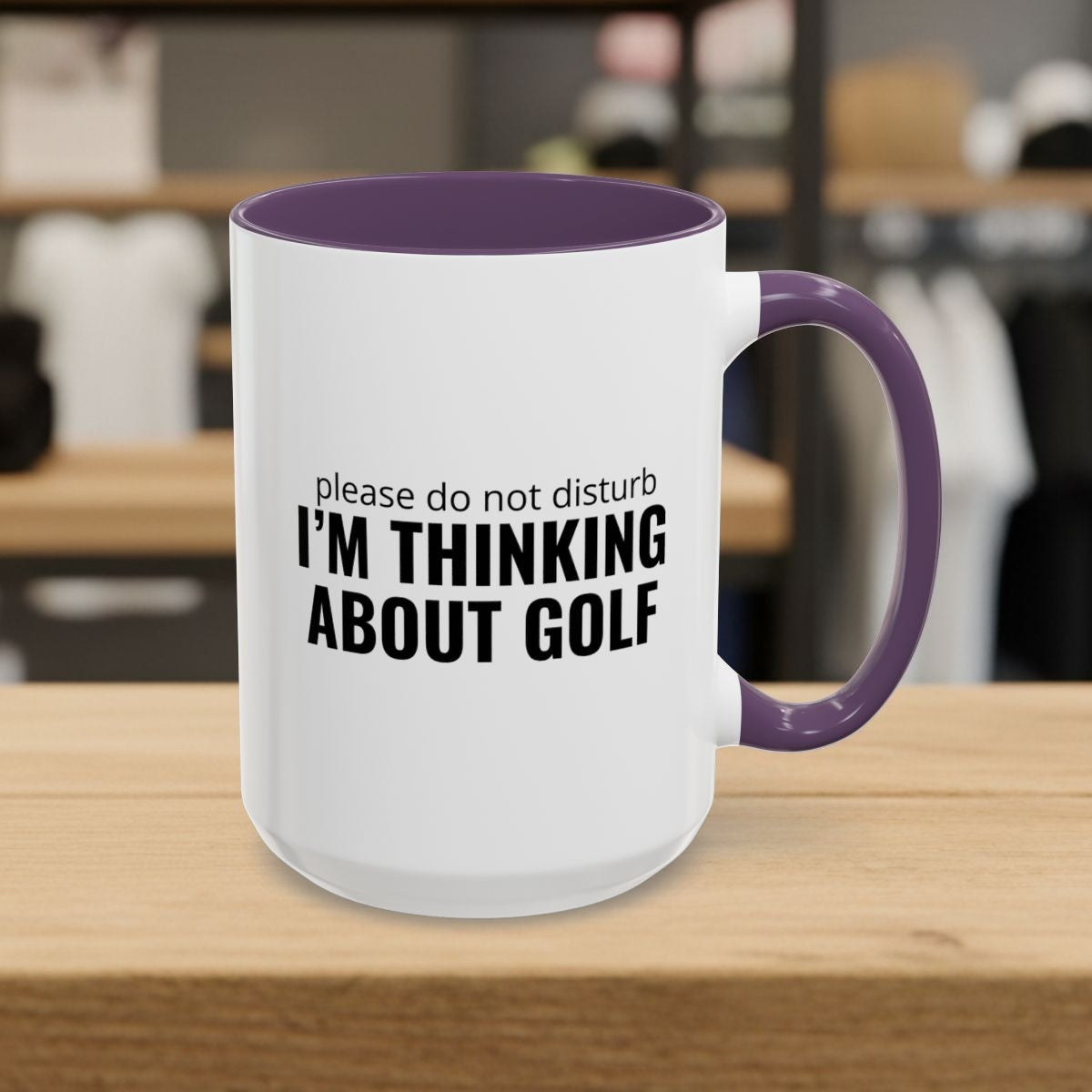 Do Not Disturb - Golf Mug - 15oz in Purple