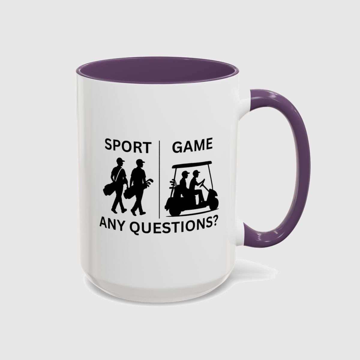 SPORT vs. GAME (Male) - Golf Mug in Purple