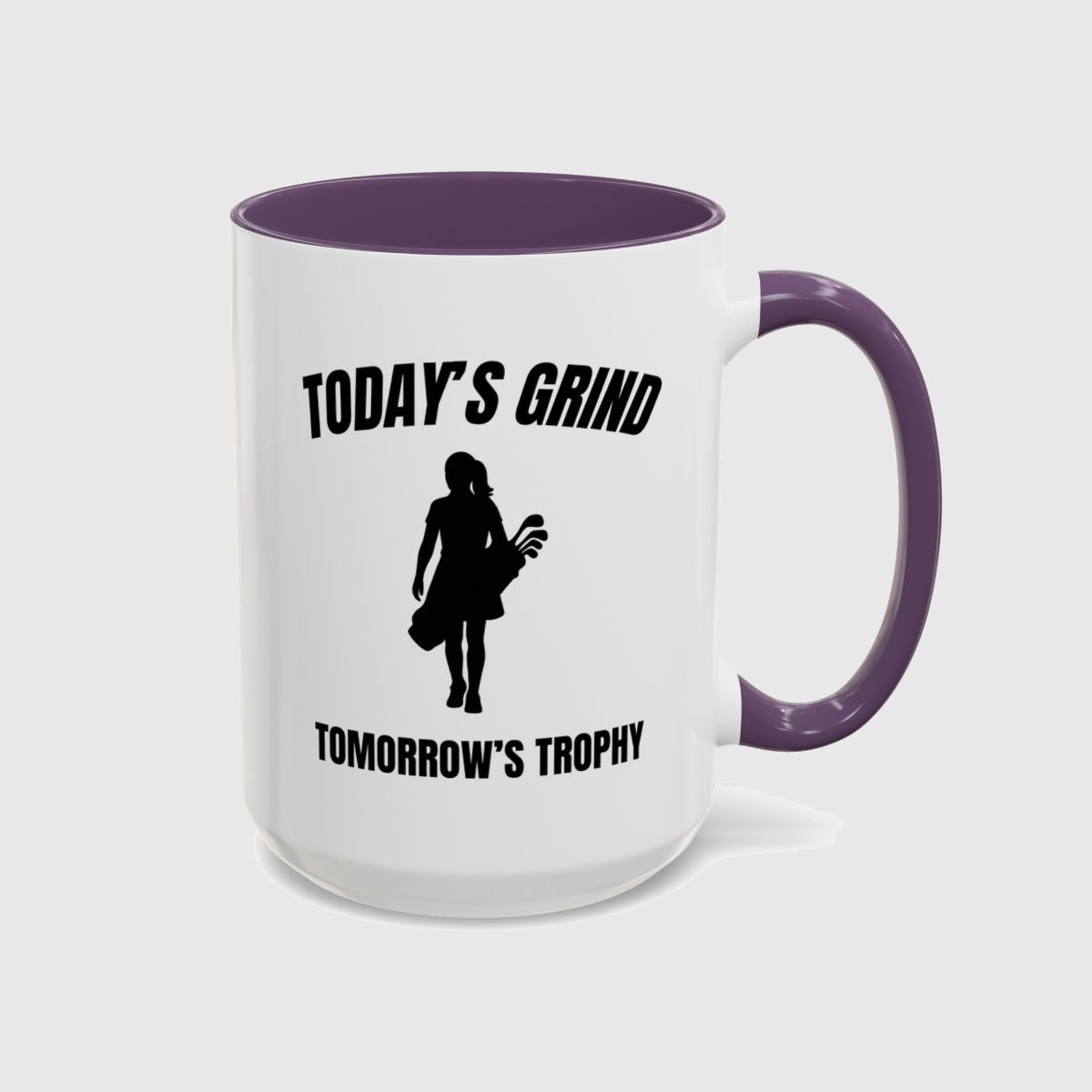 Today's Grind - Tomorrow's Trophy (female) - Golf Mug in Purple