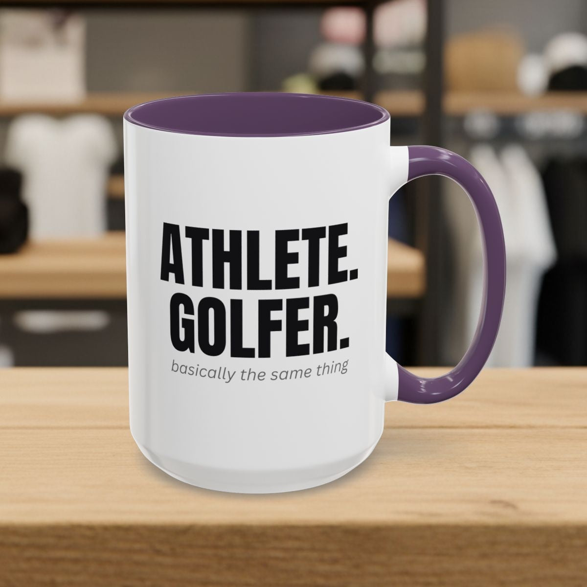 Athlete. Golfer. Basically the Same Thing - Golf Mug in Purple