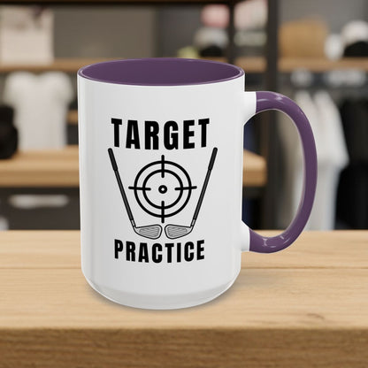 Target Practice - Golf Mug - 15oz in Purple