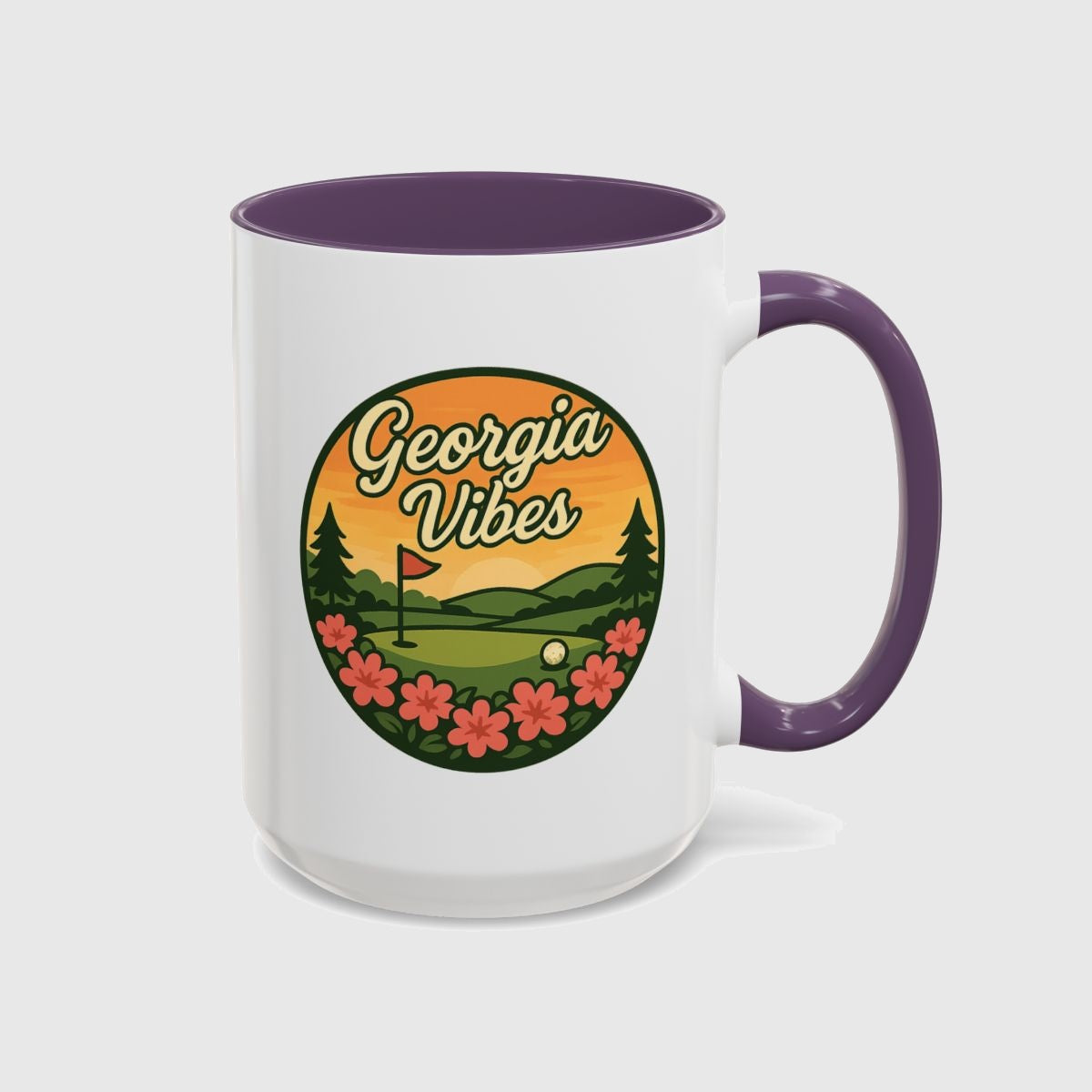 Golf Vibes - Georgia Azalea Edition - Golf Mug in Purple