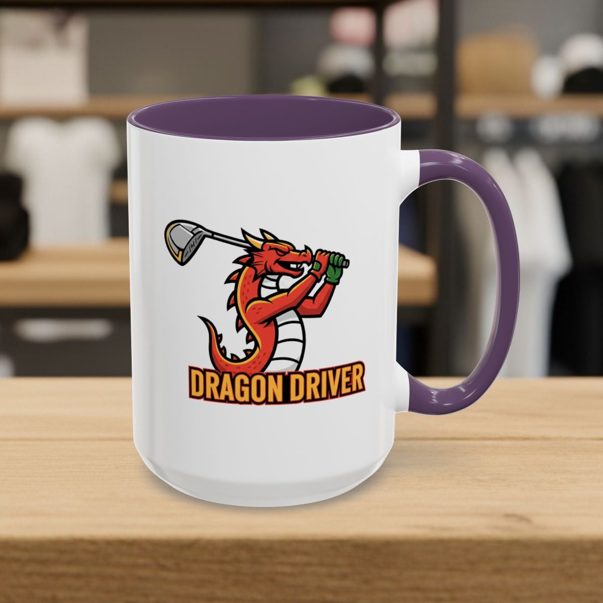 Dragon Driver - Golf Mug - 15oz in Purple