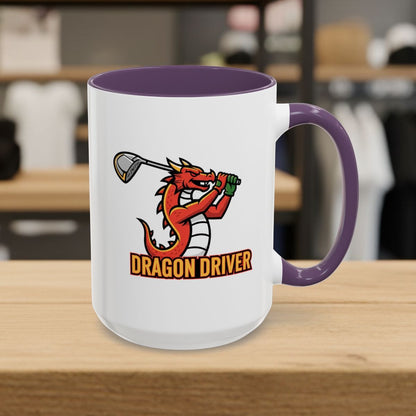 Dragon Driver - Golf Mug - 15oz in Purple