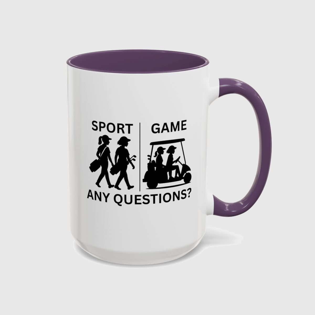 SPORT vs. GAME (Female) - Golf Mug in Purple