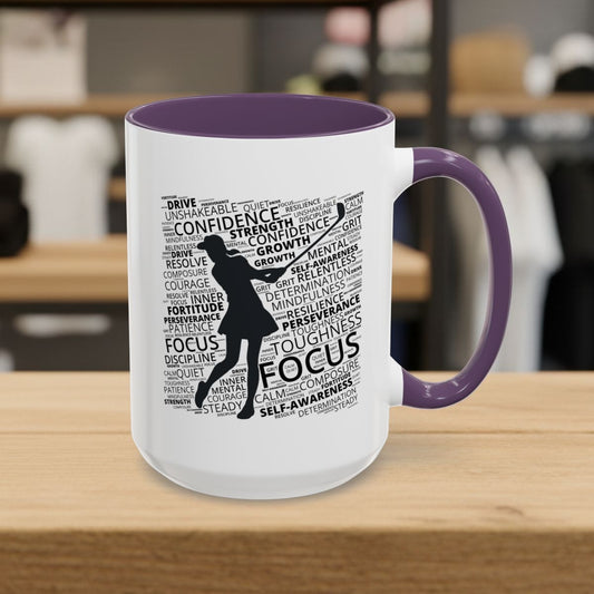 Unleash Your Mental Game (Female) - Golf Mug - 15oz in Purple