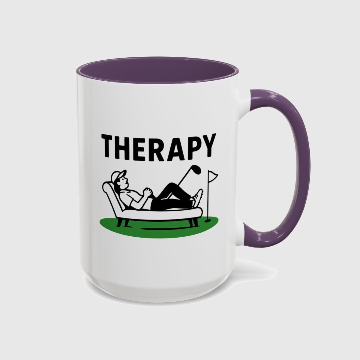 Golf Therapy - Golf Mug in Purple