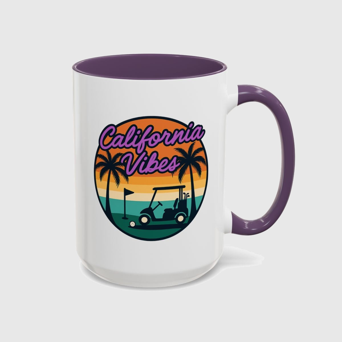 Golf Vibes - California Coast Edition - Golf Mug in Purple