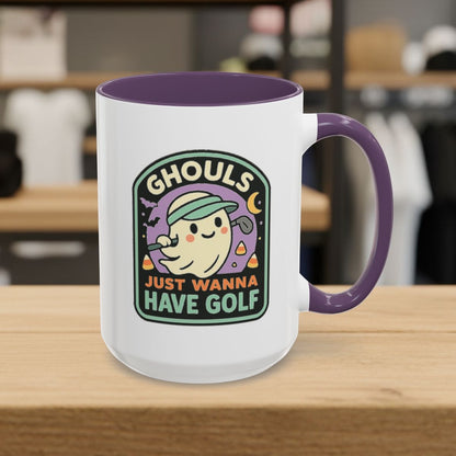 Ghouls Just Wanna Have Golf - Golf Mug - 15oz in Purple