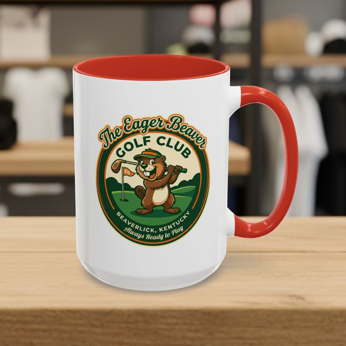 THE EAGER BEAVER GOLF CLUB - Golf Mug in Red
