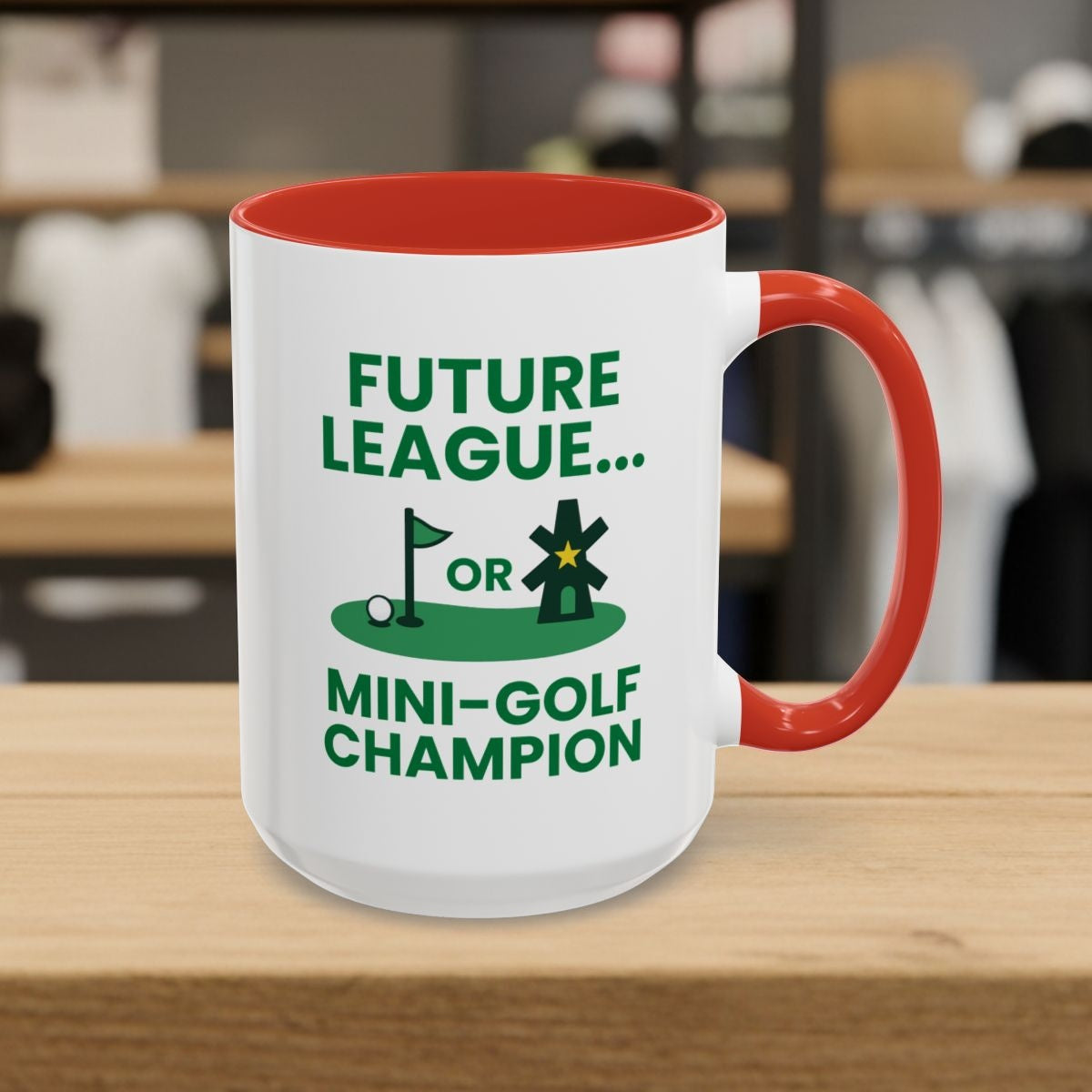 Future League or Mini-Golf Champion - Golf Mug - 15oz in Red