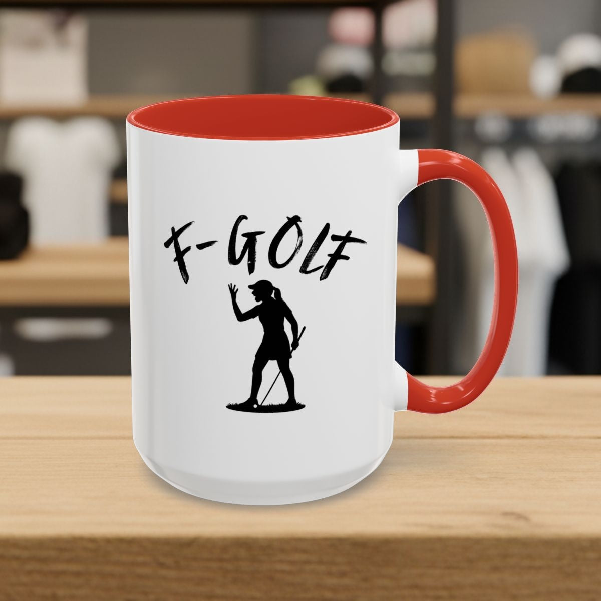 F-Golf (Female) - Golf Mug - 15oz in Red