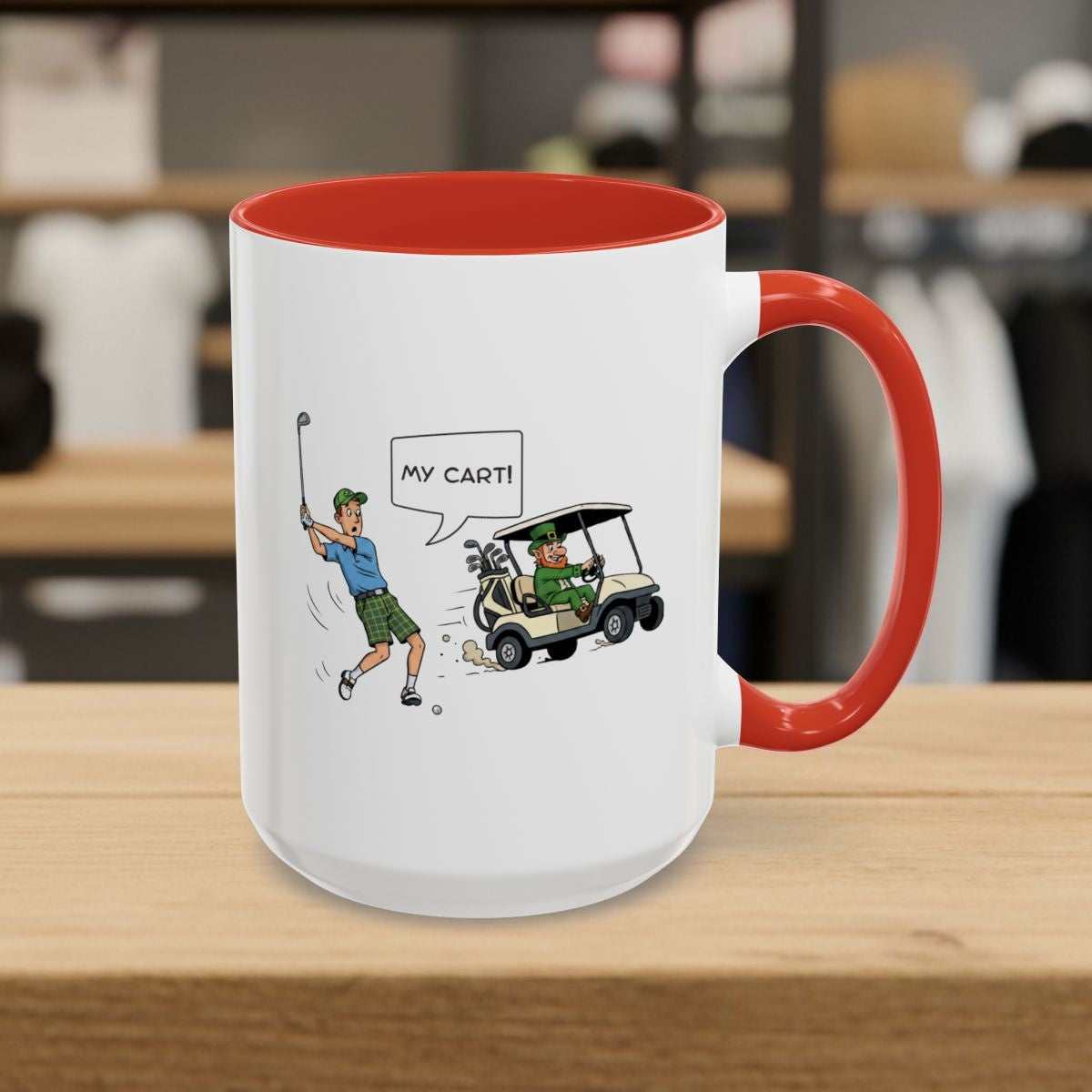 My Cart! - Golf Mug - 15oz in Red