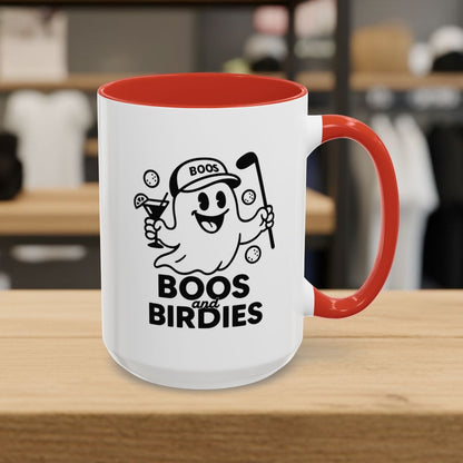 Boos and Birdies - Golf Mug - 15oz in Red
