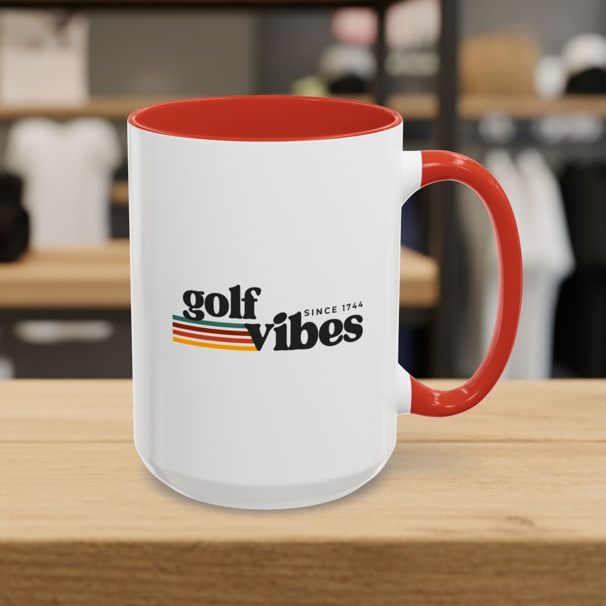 Golf Vibes - Golf Mug - 15oz in Red
