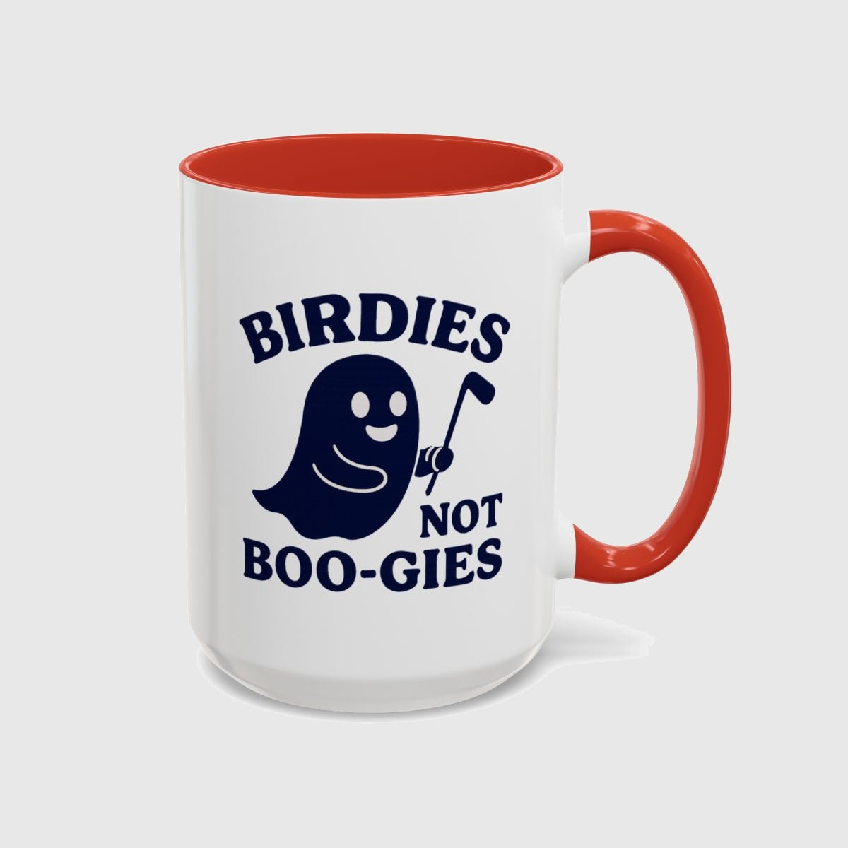 Birdies not BOO-GIES - Golf Mug in Red