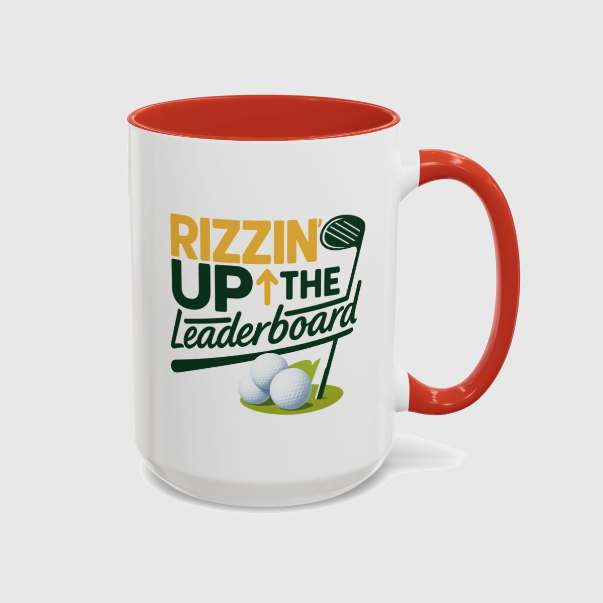 Rizzin' Up The Leaderboard - Golf Mug in Red