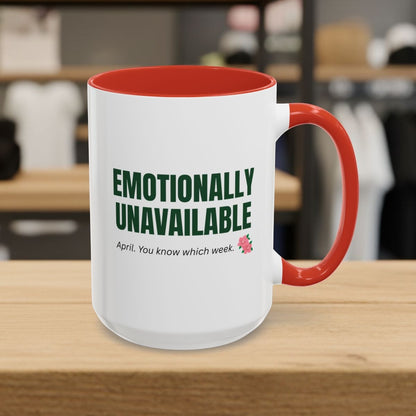Emotionally Unavailable - Golf Mug in Red