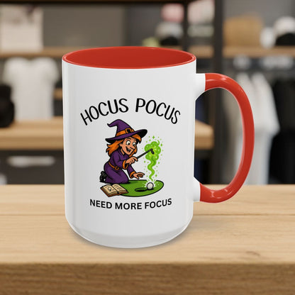 Hocus Pocus, Need More Focus - Golf Mug - 15oz in Red