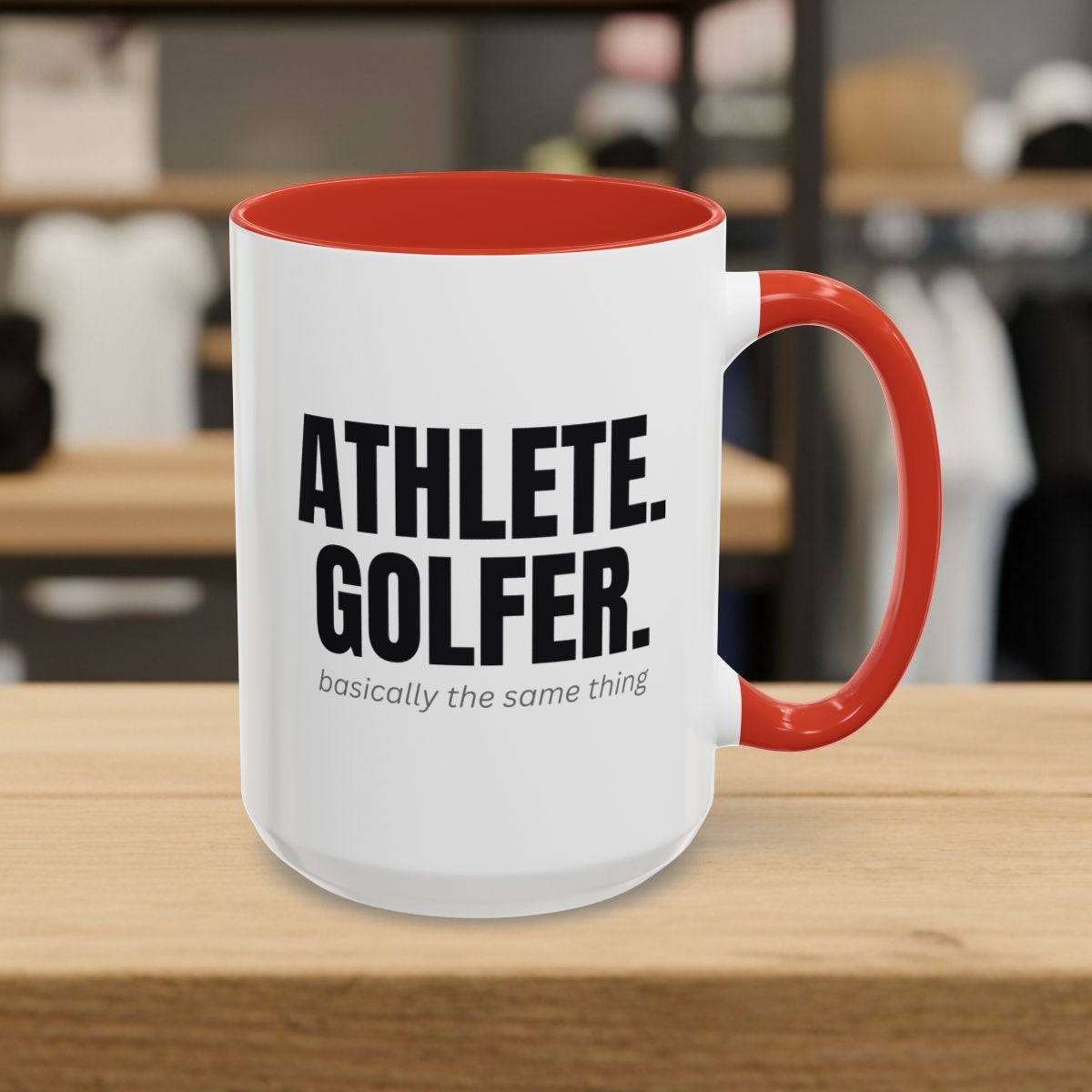 Athlete. Golfer. Basically the Same Thing - Golf Mug in Red