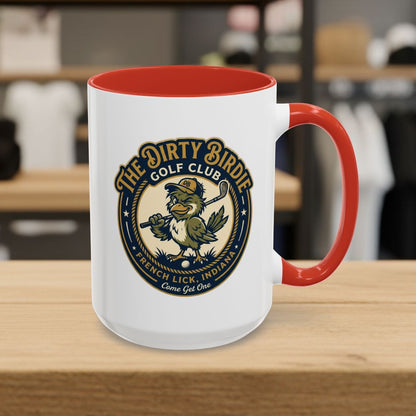 The Dirty Birdie Golf Club - French Lick, Indiana - Golf Mug in Red