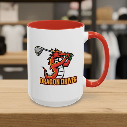 Dragon Driver - Golf Mug - 15oz in Red