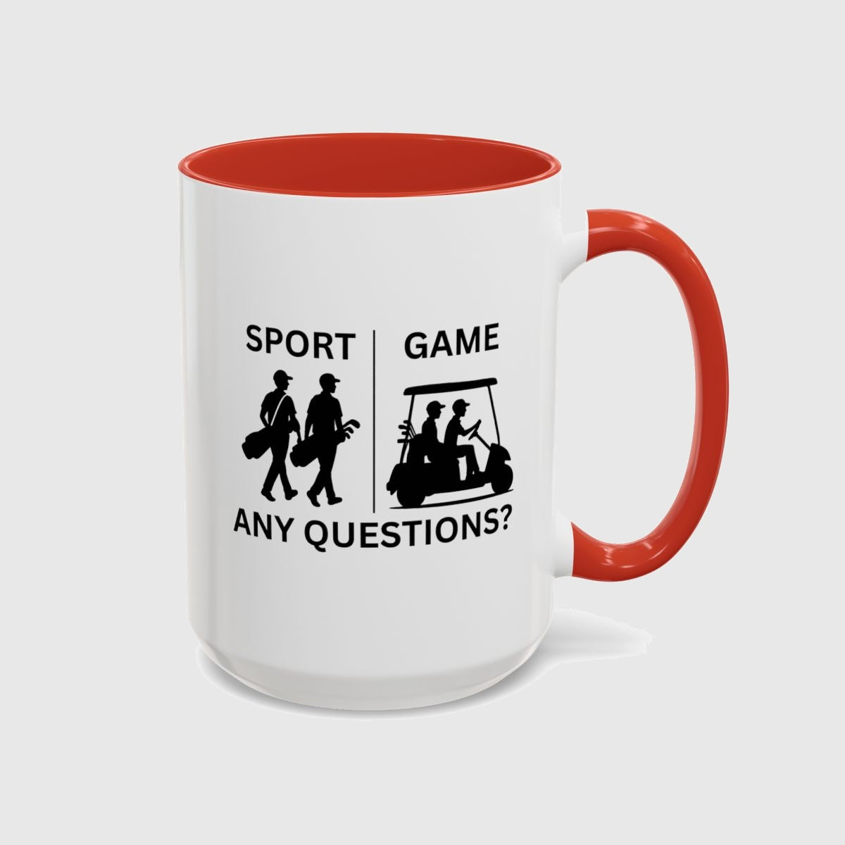 SPORT vs. GAME (Male) - Golf Mug in Red