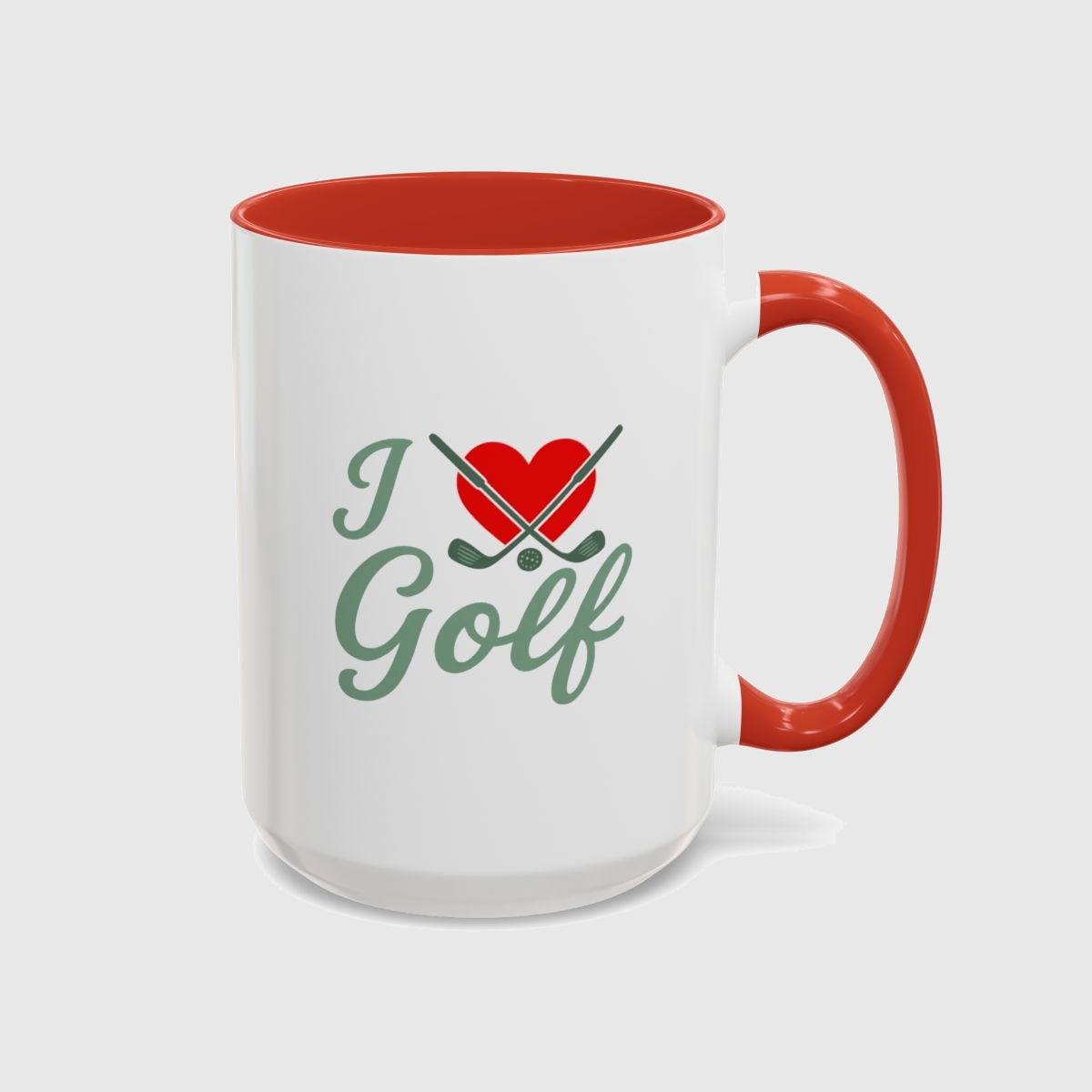 I Love Golf - Golf Mug in Red