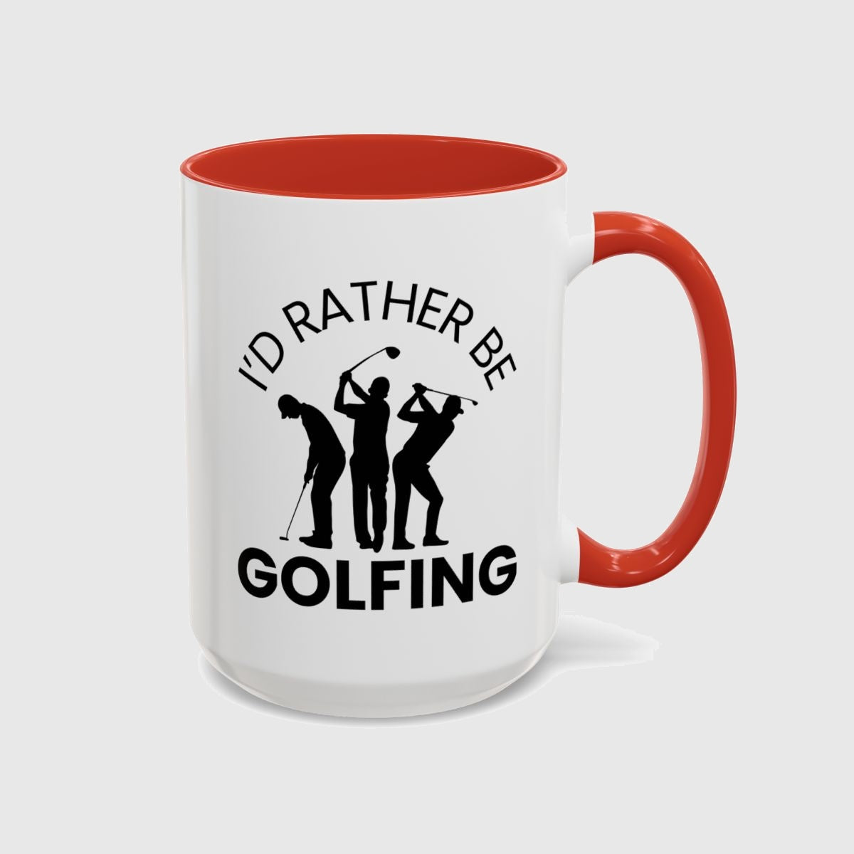 I'd Rather Be Golfing - Golf Mug in Red