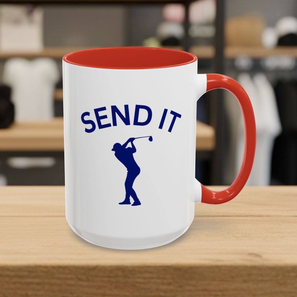 SEND IT (Male) - Golf Mug - 15oz in Red