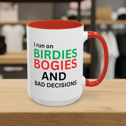 I run on... - Golf Mug - 15oz in Red