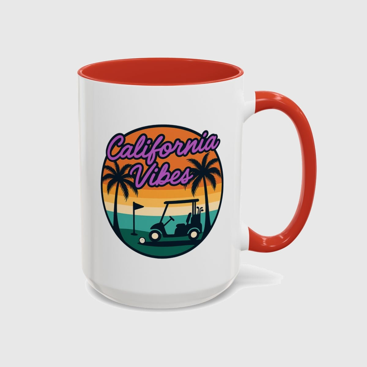 Golf Vibes - California Coast Edition - Golf Mug in Red