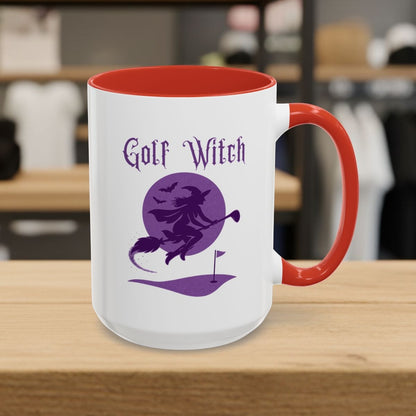 Golf Witch - Golf Mug - 15oz in Red