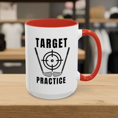 Target Practice - Golf Mug - 15oz in Red