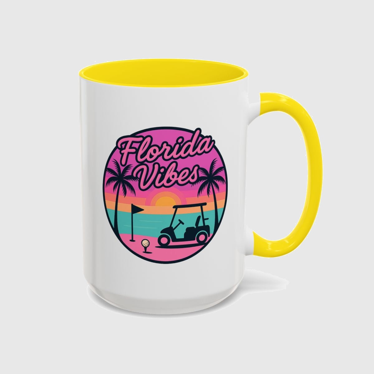 Golf Vibes - Florida Sunshine Edition - Golf Mug in Yellow