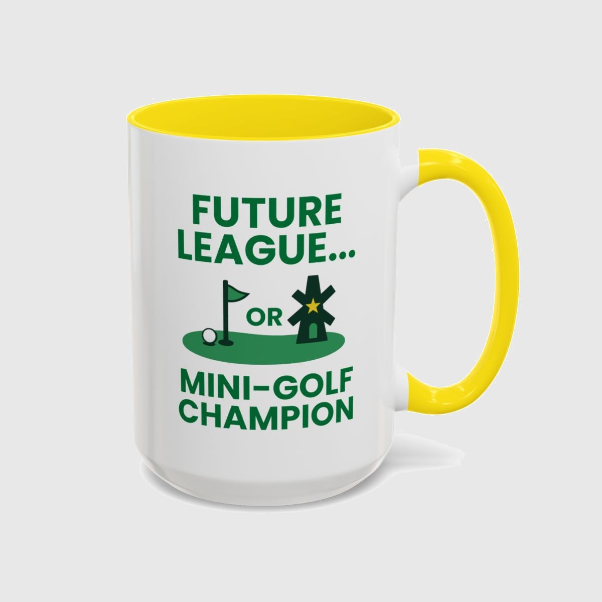 Future League or Mini-Golf Champion - Golf Mug in Yellow