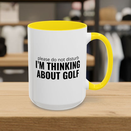 Do Not Disturb - Golf Mug - 15oz in Yellow